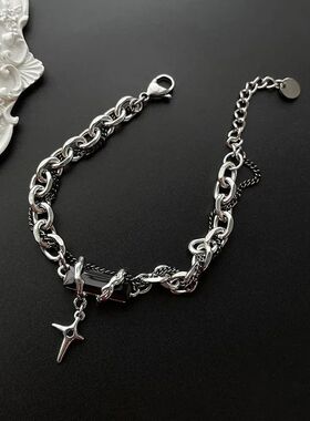 2024 Retro Black Zircon Star Bracelet for Men Women Gifts nd