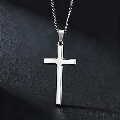 Classic Cross Necklace for Women And Men Glossy Surface Cool
