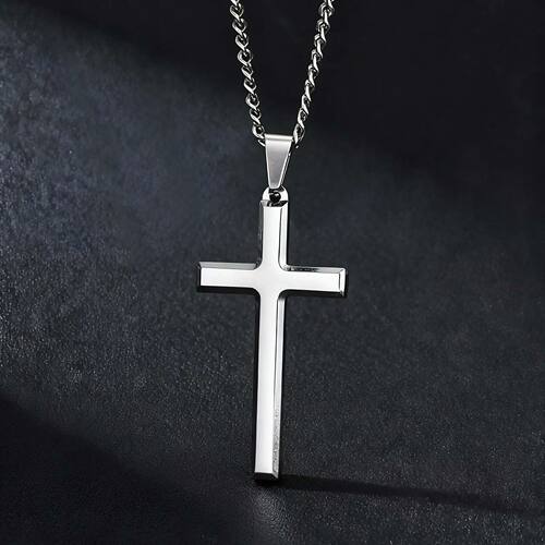 Classic Cross Necklace for Women And Men Glossy Surface Cool