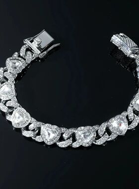 Exaggerated Love Necklace Men's Necklace 8-Character Buckle