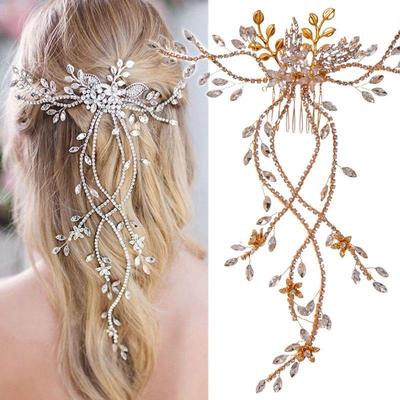 Elegant Crystal Wedding Hair Combs Hair Accessories for Brid