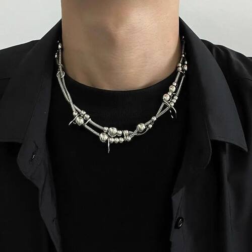 nd Hiphop Sainless Seel Chain Love Hear Necklace for Women M