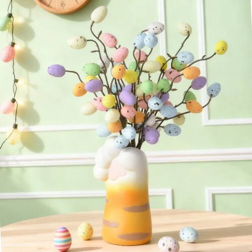 5pcs Easer Colorful Egg Arificial Flower Branch Decor Tableo