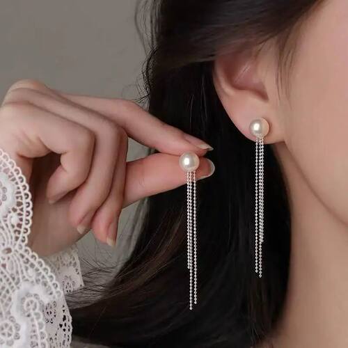 Light Luxury Long Tassel Dangle Earrings for Women Elegant I