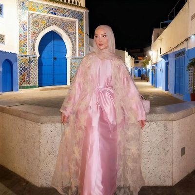 Women Dress  2 Piece Set Party Dresses Dubai Jalabiya s Kaft