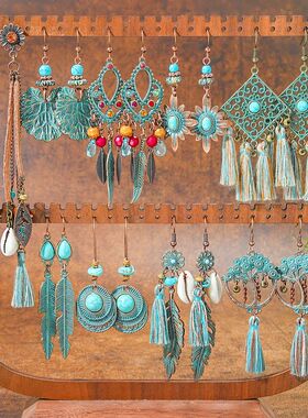 Vinage bohemian geomeric fringed ear jewelry, popular jungle