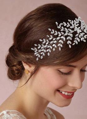 ndy Bride Hair ornaments Silver color Wedding Zircon Tiaras