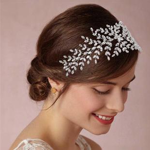 ndy Bride Hair ornaments Silver color Wedding Zircon Tiaras
