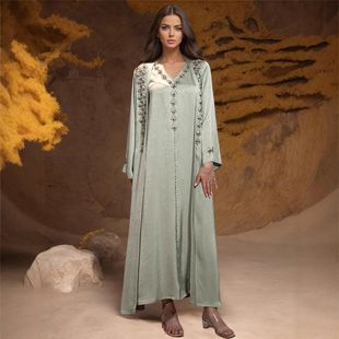 Dress Suit Women Party Open Dresses 2 Piece Sets Long Robe