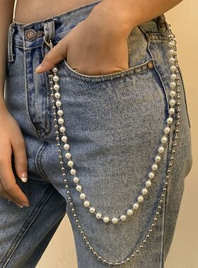 Simple Wais Chain For Women Temperamen Pearl Beaded U-shaped