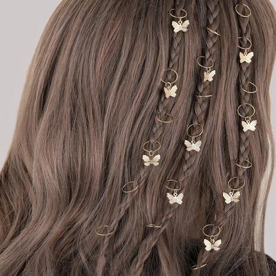 Dreadlocks butterfly alloy pendant hair loop hair accessorie
