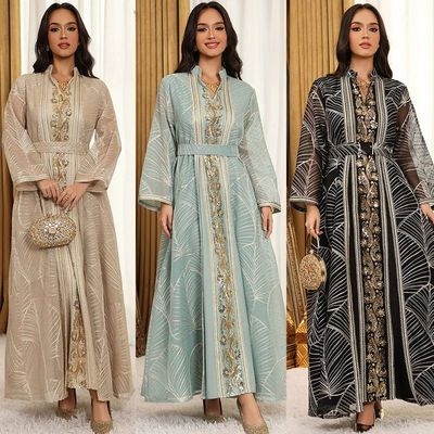 Women Mesh Sequins Dress Elegant    Party Gorgeous Embroider