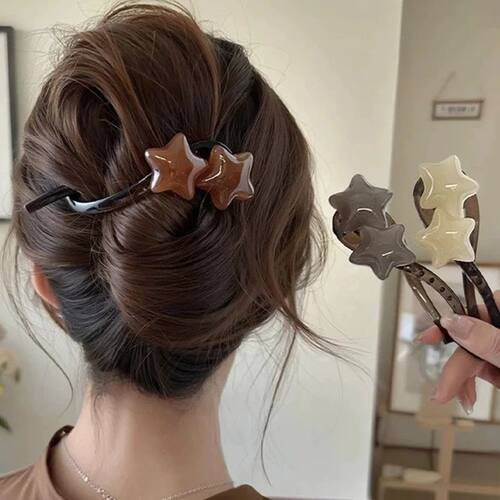 Cute Star Twisted Hairpin for Woman Exquisite Sweet Hair Cla