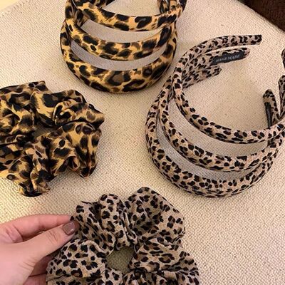 1PC Leopard Print Large Intestine Hair Ring New Sweet Cool H