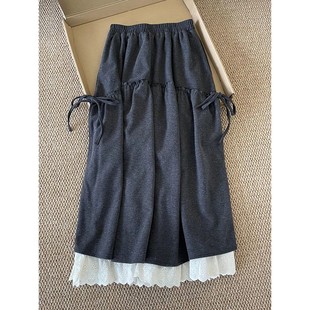 Dress Lac Thick Fashion Ladies For line Grey Winter Autumn