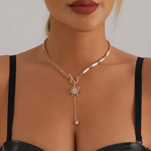 Gold Color Sunflower Pendant Necklaces for Women New ndy Met