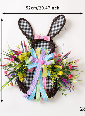 Easter Rabbit Wreath Simulation Plant Easter Egg Decoration