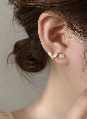 Fishail earrings female Korean personaliy simple and versail