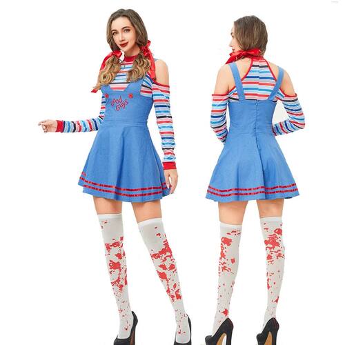 Creepy Voodoo Doll Chucky Clown Costume Classic Curse Playsu