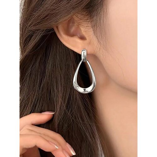 Elegant Geometric Water Drop Shape Drop Earrings For Women D