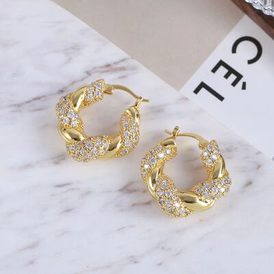 New European Fashion Classic  Metal Wind Winding Woven Earri