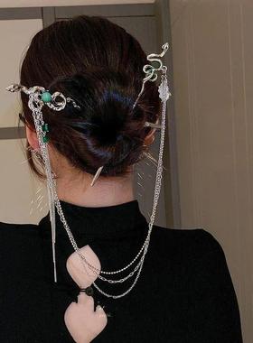 Retro Snake Hairpin Hair Women Fashion Twine Warp Metal Lon