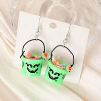 1Pair Halloween Women Drop Earrings 3D Resin Basket Stud Ear thumbnail 2