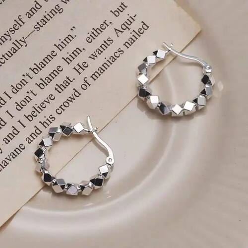 Hot Sale Small Square Hoop Earrings for Women Fashion Simple