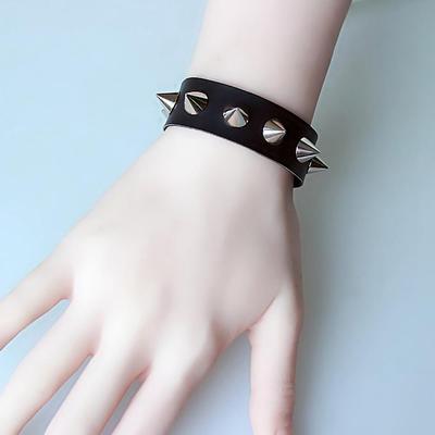 Unique Pointed Bracelet One-row Spike Rivet Punk Gothic Rock