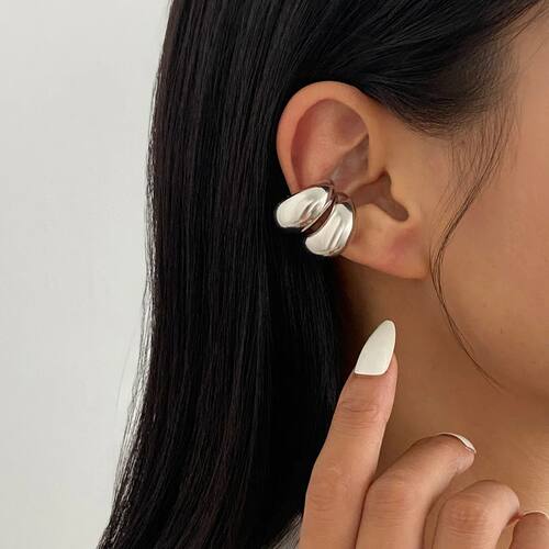 Silver Color C-shape Ear Cuffs Without Puncture For Women, M