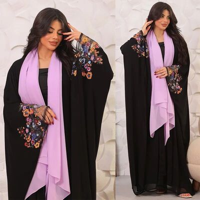 Dress Women  Kaftan Elegant Sequins Cardigan Party Caftan Ja
