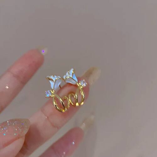 Rero flower earrings niche design sense ligh luxury high mag