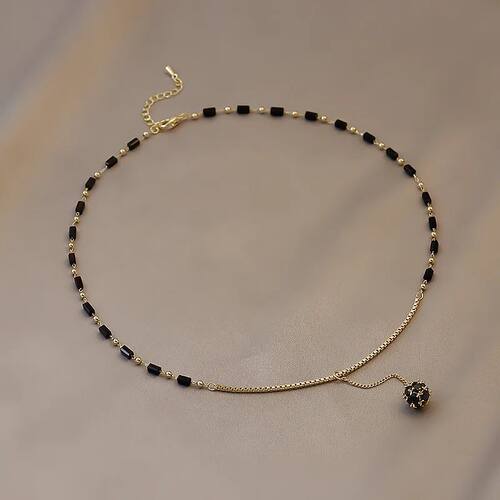 South Korea Fashion Light Luxury High Quality Black Crystal