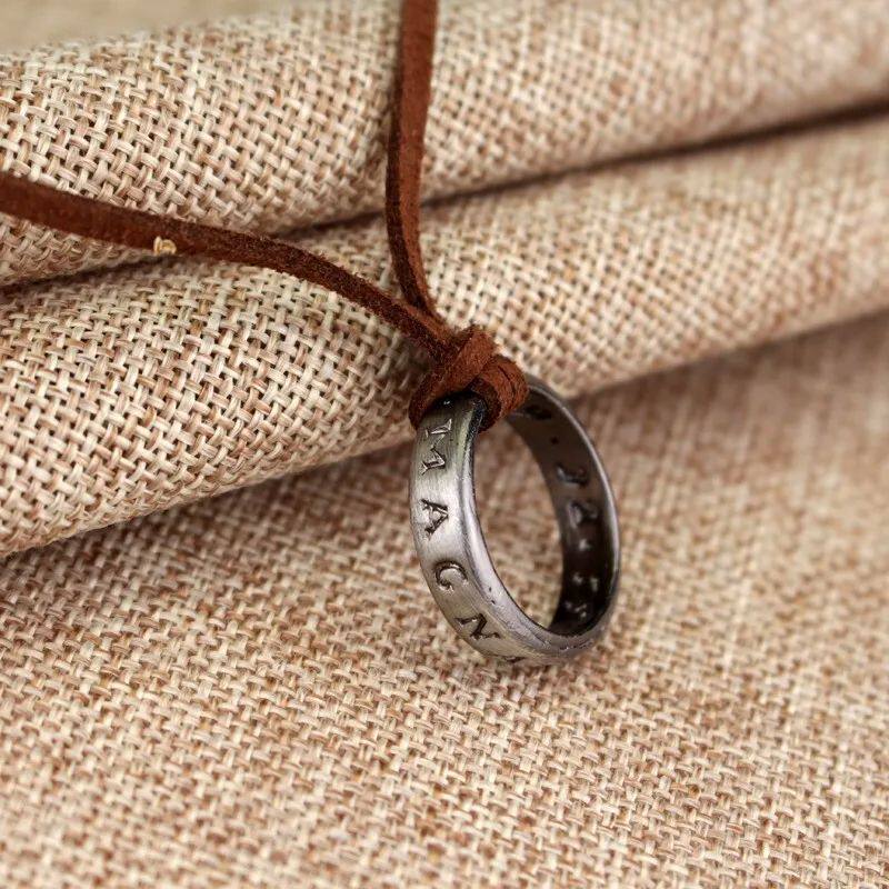 Movie Game Uncharted 4 Necklace Nathan Drake Cosplay Ring Le
