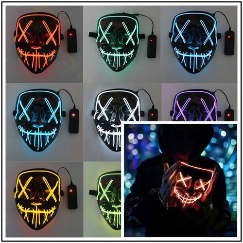 Cosmask Halloween Neon Mask Led Mask Masque Masquerade Party