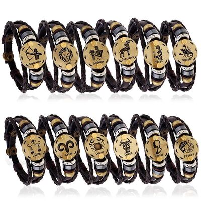 Punk Harajuku Accessory Sring of beads 12 signs Bracele Indi