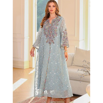Women Dress   Dubai Vestidos Largos Party Caftan Jalabiya Em