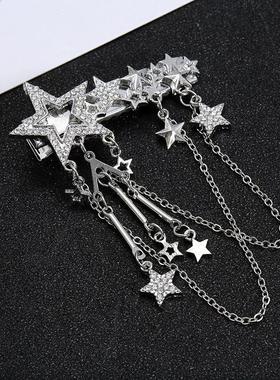Exquisite Crystal Star Hair Clips Bling Shiny Hairwear Hair