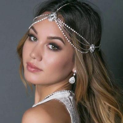 Stonefans Bohemian Vintage Full Rhinestone Bridal Headband C