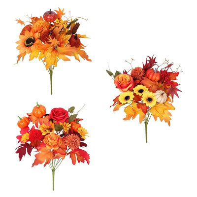 Fall Arificial Flower Bouque Chrismas Harves Fesival Garden