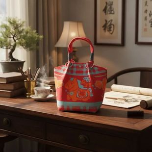 Fashion 2026 Horse Year New Year Gift Bag Chinese Style Larg