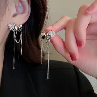 Liquid Love Women Irregular For Zircon Earrings Y2K Tassel