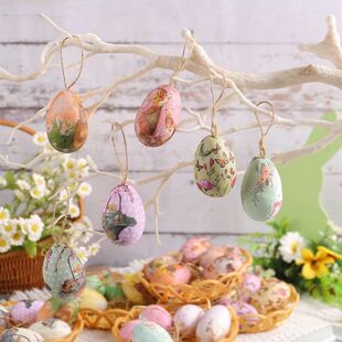 30pcs Easer Eggs Hangings  Ornamen Easer e Baske Colorful Eg