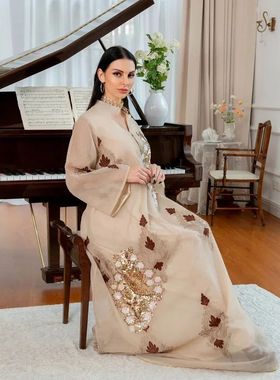 2025 NEW  Middle Eas  Dubai Turkey  Femme Sequin Embroider