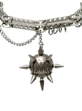 The Metal Ball Necklace In The Neo-Gothic Style Is A Jewelry