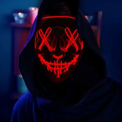 Halloween Neon Led Purge Mask Masque Masquerade Party Masks