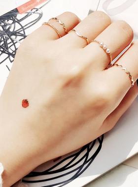 5Pcs/Set Fashion Tiny Wave Ring Set for Women rend Personali