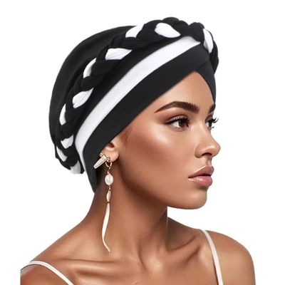 India Braid Jersey Turban Hats Beanie Bonnet Canner Headwear