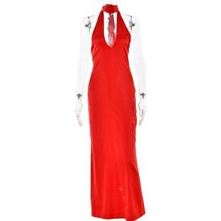 backless temperament for fashion neck dress sexy strappy