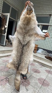 郊狼真毛皮草椅垫坐垫靠背一体椅子套罩加厚保暖防滑沙发凳子座垫